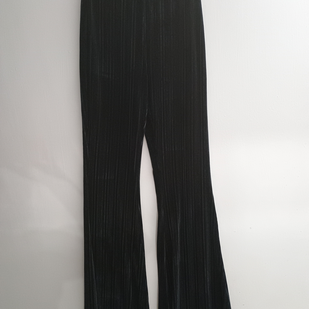 Forever 21 Black Velvet Flare Pants